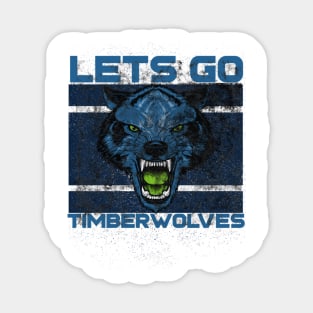 LETS GO TIMBERWOLVES! washed and worn look! Active Sticker